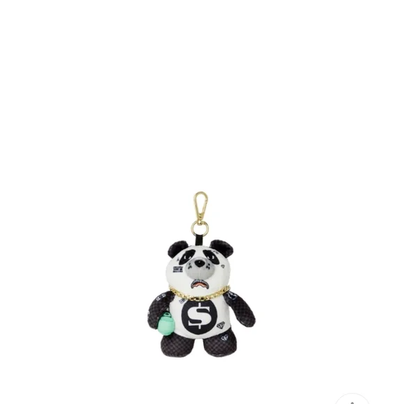 Sprayground Black and White Panda Keychain - Picture 2 of 3